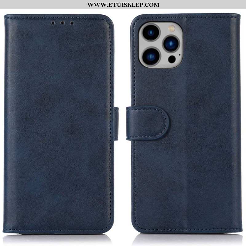 Etui Folio do iPhone 14 Plus Retro Matowy Efekt Skóry